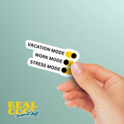 Vacation Mode Sticker - Funny Vacation Sticker for Laptops, Travel Journal & Water Bottles, Summer Beach Decor, Vacation Planner Accessory