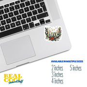 Love Sticker | Cute Love Quotes Decal | Aesthetic Vinyl Stickers for Laptops, Water Bottles, & Notebooks | Gifts for Her
