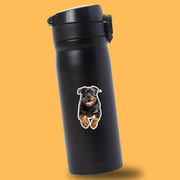 Running Rottweiler Sticker - Vinyl Dog Decal, Cute Rottweiler Art, Pet Lover Gift, Car Laptop Sticker, Dog Owner Accessory