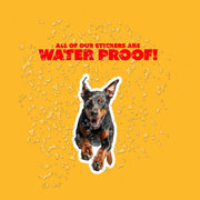 Doberman Running Sticker - Doberman Decal - Doberman Water Bottle Sticker