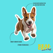 Bull Terrier Running Sticker - Bull Terrier Decal for Water Bottles, Car & Laptop - Cute Bull Terrier Dog Vinyl Art