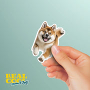 Akita Running Sticker - Akita Decal for Water Bottles, Car & Laptop - Cute Akita Dog Vinyl Art