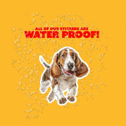 Basset Hound Running Sticker - Basset Hound Decal for Water Bottles, Car & Laptop - Cute Basset Hound Dog Vinyl Decal