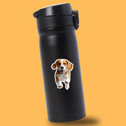 Beagle Running Sticker - Beagle Decal for Water Bottles, Car & Laptop - Cute Beagle Dog Vinyl Decal