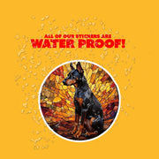 Doberman Sticker - Stained Glass Doberman Decal for Dog Lovers, Cute Pet Art, Waterproof Vinyl Design, Home & Car Decor