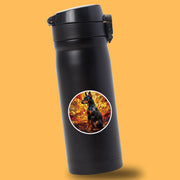 Doberman Sticker - Stained Glass Doberman Decal for Dog Lovers, Cute Pet Art, Waterproof Vinyl Design, Home & Car Decor