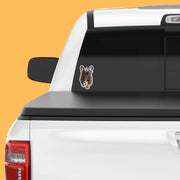 French Bulldog Running Sticker - Frenchie Decal for Water Bottles, Car & Laptop - Cute Brindle French Bulldog Dog Vinyl Decal