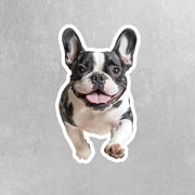 French Bulldog Running Sticker - Frenchie Decal for Water Bottles, Car & Laptop - Cute French Bulldog Dog Vinyl Decal