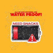 Need Snacks Sticker, Cute Snack Planner Stickers for Foodies, Decorative Vinyl Decals for Journals & Scrapbooking