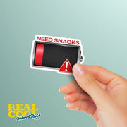 Need Snacks Sticker, Cute Snack Planner Stickers for Foodies, Decorative Vinyl Decals for Journals & Scrapbooking