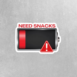 Need Snacks Sticker, Cute Snack Planner Stickers for Foodies, Decorative Vinyl Decals for Journals & Scrapbooking