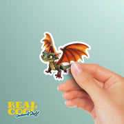 Flying Dragon Sticker - Cute Dragon Decal for Water Bottle, Cartoon Sticker, Playful Home Decor & Gift Ideas