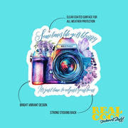 Sometimes The World Gets Blurry Sticker - Motivational & Inspirational Decal for Positive Mindset Focus Adjustment