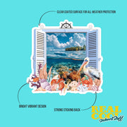 Ocean Sticker - Window to the Ocean Sticker - Marine Life Sticker
