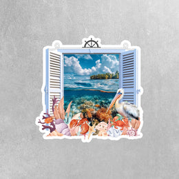 Ocean Sticker - Window to the Ocean Sticker - Marine Life Sticker