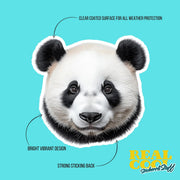 Panda Bear Sticker | Panda Bear Decal | Panda Bear Head Decal