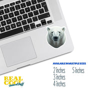 Polar Bear Sticker | Polar Bear Head Decal for Walls & Laptops | Fun Animal Decor