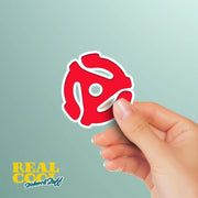 45 Record Adaptor Sticker | Vinyl Record Accessories | Retro Music Decor | Fun & Colorful Vinyl Sticker for DJs Collectors