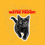 Running Black Cat Sticker - Vinyl Cat Decal, Cute Cat Art, Pet Lover Gift, Car Laptop Sticker, Cat Owner Accessory