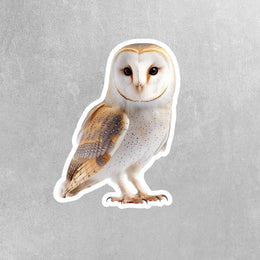 Barn Owl Sticker | Cute Wildlife Decal for Nature Lovers | Perfect Gift for Bird Watchers & Owl Enthusiasts