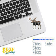Moose Sticker - Cute Moose Vinyl Decal for Home Decor, Laptop, Water Bottle & More - Woodland Animal Art