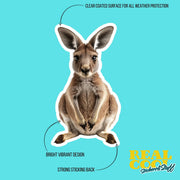 Kangaroo Sticker | Cute Animal Decal for Car, Laptop & Scrapbook | Aussie Kangaroo Vinyl Art