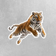 Tiger Sticker | Tiger Jumping Decal | Orange Tiger Decal