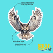 Owl Sticker | Flying Owl Sticker | Perfect Gift for Bird Watchers & Owl Enthusiasts