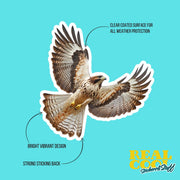 Hawk Sticker | Flying Hawk Sticker | Perfect Gift for Bird Watchers & Hawk Enthusiasts