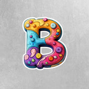 Letter B Sticker | Customizable Vinyl Letter Decal for Crafting & Personalization | Perfect for Laptops, Notebooks and More
