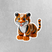 Balloon Tiger Sticker - Tiger Sticker - Fun Tiger Decal - Balloon Animal Sticker