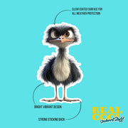 Emu Sticker: Cute Emu Vinyl Decal for Laptops, Water Bottles & Notebooks - Perfect Gift for Animal Lovers and Nature Enthusiasts