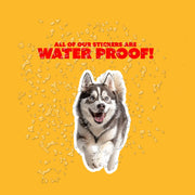 Siberian Husky Sticker | Cute Dog Vinyl Decal for Water Bottles, Car & Laptop | Perfect Husky Running Design