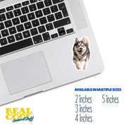 Siberian Husky Sticker | Cute Dog Vinyl Decal for Water Bottles, Car & Laptop | Perfect Husky Running Design