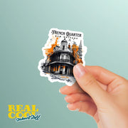 French Quarter Sticker | New Orleans Travel Decal, Vintage Louisiana Souvenir, NOLA Art, Gift for City Lovers & Travelers