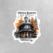 French Quarter Sticker | New Orleans Travel Decal, Vintage Louisiana Souvenir, NOLA Art, Gift for City Lovers & Travelers