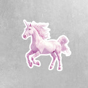 Unicorn Sticker - White Unicorn Decal for Laptop, Water Bottle, Car & More - Cute Unicorn Vinyl Art Decor
