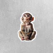 Monkey Sticker - Cute Animal Vinyl Decal, Monkey Wall Art, Fun Jungle Decor, Car Stickers & Party Favors