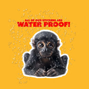 Monkey Sticker - Cute Animal Vinyl Decal, Monkey Wall Art, Fun Jungle Decor, Car Stickers & Party Favors