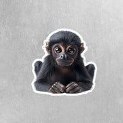 Monkey Sticker - Cute Animal Vinyl Decal, Monkey Wall Art, Fun Jungle Decor, Car Stickers & Party Favors