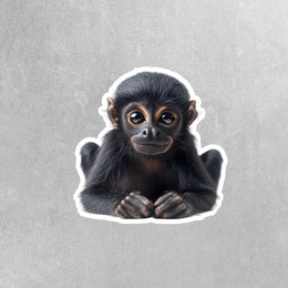 Monkey Sticker - Cute Animal Vinyl Decal, Monkey Wall Art, Fun Jungle Decor, Car Stickers & Party Favors