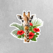 Giraffe Sticker - Cute Animal Decal for Water Bottle, Playful Giraffe Sticker, Gifts for Animal Lovers
