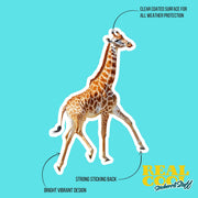 Giraffe Sticker - Cute Animal Decal for Water Bottle, Playful Giraffe Sticker, Gifts for Animal Lovers