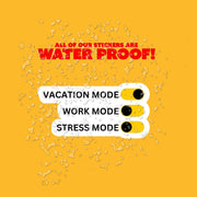 Vacation Mode Sticker - Funny Vacation Sticker for Laptops, Travel Journal & Water Bottles, Summer Beach Decor, Vacation Planner Accessory