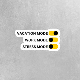 Vacation Mode Sticker - Funny Vacation Sticker for Laptops, Travel Journal & Water Bottles, Summer Beach Decor, Vacation Planner Accessory