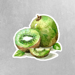 Kiwi Sticker - Watercolor Kiwi Decal for Laptops, Water Bottles & Notebooks | Cute Fruit Art Decor