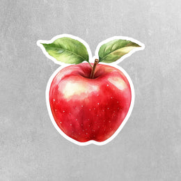 Apple Sticker - Watercolor Apple Decal for Laptops, Water Bottles & Notebooks | Cute Fruit Art Decor