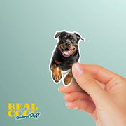 Running Rottweiler Sticker - Vinyl Dog Decal, Cute Rottweiler Art, Pet Lover Gift, Car Laptop Sticker, Dog Owner Accessory
