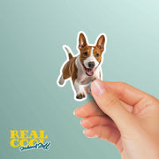 Bull Terrier Running Sticker - Bull Terrier Decal for Water Bottles, Car & Laptop - Cute Bull Terrier Dog Vinyl Art