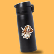 Basset Hound Running Sticker - Basset Hound Decal for Water Bottles, Car & Laptop - Cute Basset Hound Dog Vinyl Decal